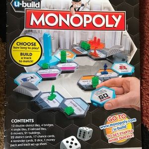 Hasbro U-Build Monopoly Board Game Family Complete